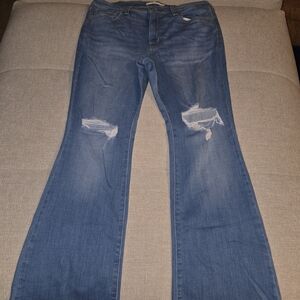 Levi's Distressed Blue Flare Jeans